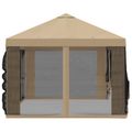 vidaXL Kryt altánku s bočnými stenami Béžová 600,5 x 300,5 cm