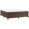 vidaXL Posteľný rám s boxspringom hnedý 180x200 cm umelá koža