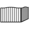 vidaXL Brána pre psa skladacia 2 panely čierna 160 cm topoľové drevo