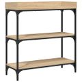 vidaXL Konzolový stolík s policami dub sonoma 75x30x80 cm