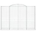 vidaXL Oblúkové gabiónové koše 10 ks 300x30x200/220 cm pozink. železo