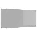 vidaXL Kuchynský obklad 2 ks Svetlosivá 120 x 60 cm tvrdené sklo