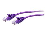 Purple - Patch kábel - RJ-45 (M) do RJ-45 (M) - 2.1 m - 4.8 mm - UTP - CAT 6a - lisovaný, prevedenie bez hrbolčekov - purpurová