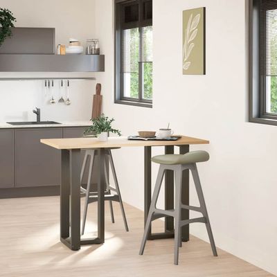 vidaXL Nohy barového stola v tvare T, 2 ks, čierne, 40x35x(90-91) cm, oceľové