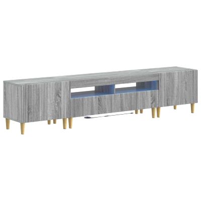vidaXL 5-dielny LED TV kabinet Sivý Sonoma Kompozitné drevo