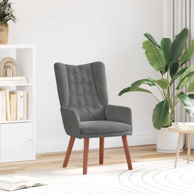 vidaXL kreslo Tmavo šedá 63 x 67 x 94 cm Zamat