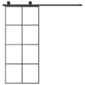 vidaXL Posuvné dvere s kovaním ESG sklo a hliník 90x205 cm
