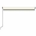 vidaXL Ručne zaťahovacia markíza s LED 450x300 cm krémová
