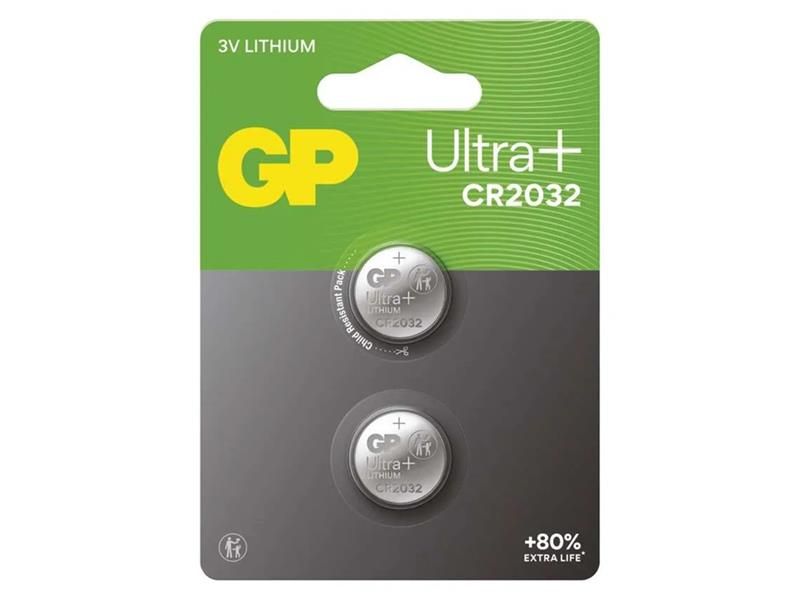 Batéria CR2032 GP Ultra Plus Lithium 2ks
