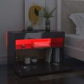 vidaXL TV skrinka s LED svetlami lesklá sivá 60x35x40 cm