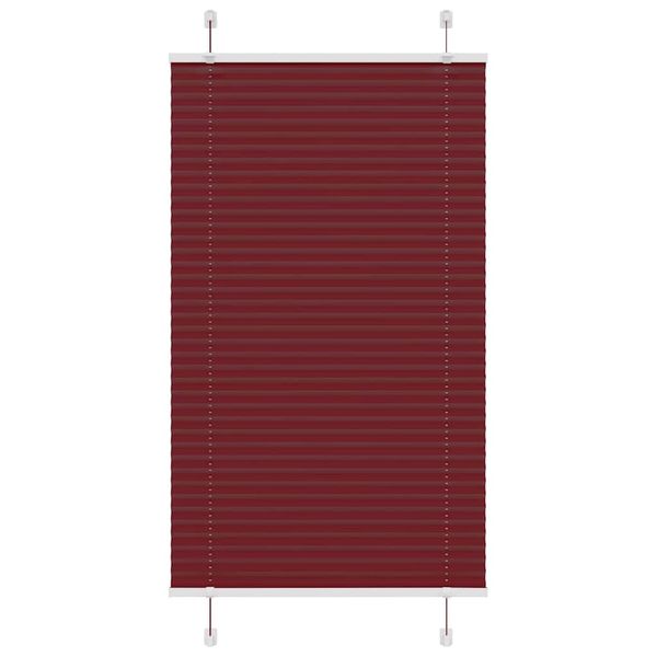 vidaXL plisovaná roleta Bordeaux červená 75x150 cm Šírka látky 74,4 cm
