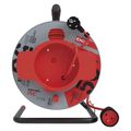 Predlžovací kábel EMOS P19150 na bubne 50 m / 1 zásuvka / červený / PVC / 230 V / 1,5 mm2