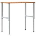 vidaXL Pracovný stôl bledohnedý 100x60x(71,5-98)cm dub. masív obdĺžnik