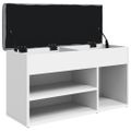 vidaXL Lavica na topánky biela 82x32x45,5 cm, umelé drevo