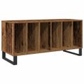 vidaXL Skrinka na gramofónové platne Staré drevo 100 x 38 x 48 cm