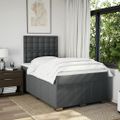 vidaXL Boxspring posteľ s matracom, tmavosivá 120x190 cm, látka