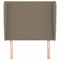 vidaXL Čelo postele so záhybmi sivohnedé 103x23x118/128 cm látka