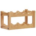 vidaXL Stojan na víno pre 6 fliaš 37x21x21 cm masívne dubové drevo