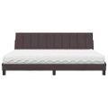 vidaXL Posteľ s matracom Hanko tmavohnedá 200x200 cm látka