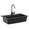 vidaXL Drez Granite 795 x 505 mm Čierna