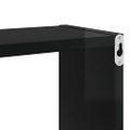 vidaXL Nástenné police 6 ks lesklé čierne 26x15x26 cm