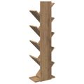 vidaXL Stromová knižnica 6-úrovňová 30 x 18 x 100 cm Kompozitné drevo