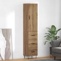 vidaXL Highboard Remeselný dub 34,5 x 34 x 90 cm Kompozitné drevo