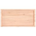 vidaXL Nástenná polica 100x50x(2-4) cm neošetrený dubový masív