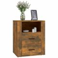 vidaXL Nočný stolík dymový dub 50x36x60 cm spracované drevo