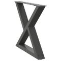 vidaXL Nohy konferenčného stolíka 2 ks antracitové 50x(42-43,3) cm oceľové