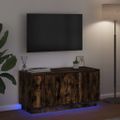 vidaXL TV skrinka 100 x 38 x 49 cm Dymová dub Kompozitné drevo