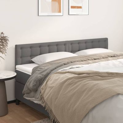 vidaXL Čelá postelí sivé 160x5x78/88 cm umelá koža