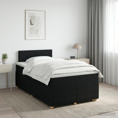 vidaXL Posteľ boxspring s matracom Čierna 120 x 200 cm Látka