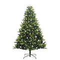 vidaXL Umelý skladací vianočný stromček 300 LED diód Zelená 240 cm
