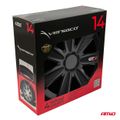 Poklice GTX 14” čierny karbon sada 4ks COLOR BOX