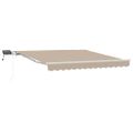 vidaXL Sklopná markíza Béžová 350 x 250 cm Tkanina a hliník