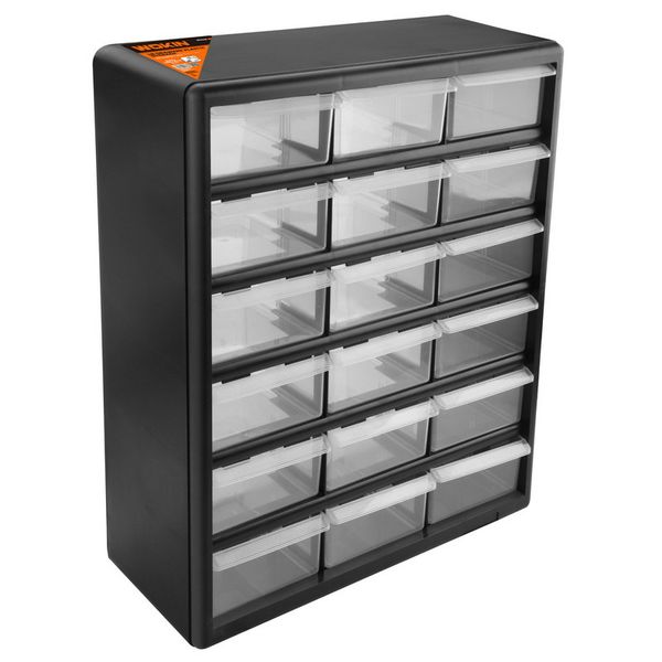 Plastový organizér s 18 zásuvkami