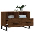 vidaXL TV skrinka hnedý dub 80x36x50 cm spracované drevo