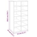 vidaXL Regál na topánky dymový dub 54x34x100,5 cm spracované drevo