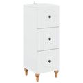 vidaXL Zásuvkový kabinet Biela 33 x 34,5 x 90 cm Kompozitné drevo
