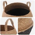 vidaXL Kvetináč s uchami Čierna Ø 45 x 36 cm 100% Morská tráva