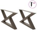 vidaXL Nohy konferenčného stolíka 2 ks, prírodná oceľ 70 x (30-31,3) cm, oceľ