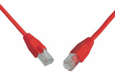 Patch kábel CAT5E SFTP PVC 2 m červený snag-proof C5E-315RD-2MB