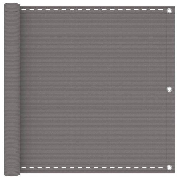 vidaXL Balkónová obrazovka Svetlosivá 90 x 700 cm HDPE a hliník