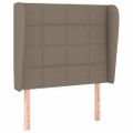 vidaXL Čelo postele so záhybmi sivohnedé 103x23x118/128 cm látka