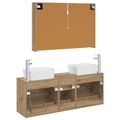vidaXL Sada kúpeľňového nábytku 4 ks Dub artisan