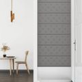 vidaXL Nástenné panely 12 ks sivé 90x30 cm umelá koža 3,24 m²