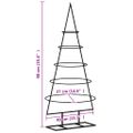 vidaXL Kovový vianočný dekoratívny stromček čierny 90 cm