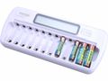 Nabíjačka batérií AAA/AA, NiMh/NiCd, 12 slotov, individuálne nabíjanie, LCD EXTOL-ENERGY