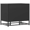 vidaXL Lavica na topánky čierna 60x40x53,5 cm kompozitné drevo+kov